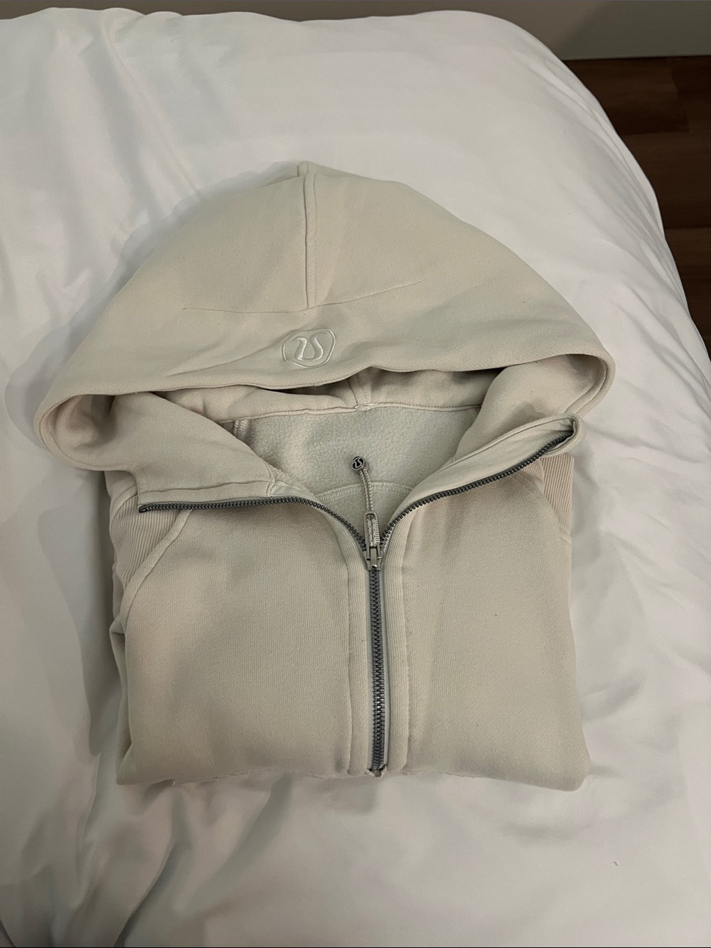 Lululemon Quarter-Zip Hoodie in Light Beige - XS/S